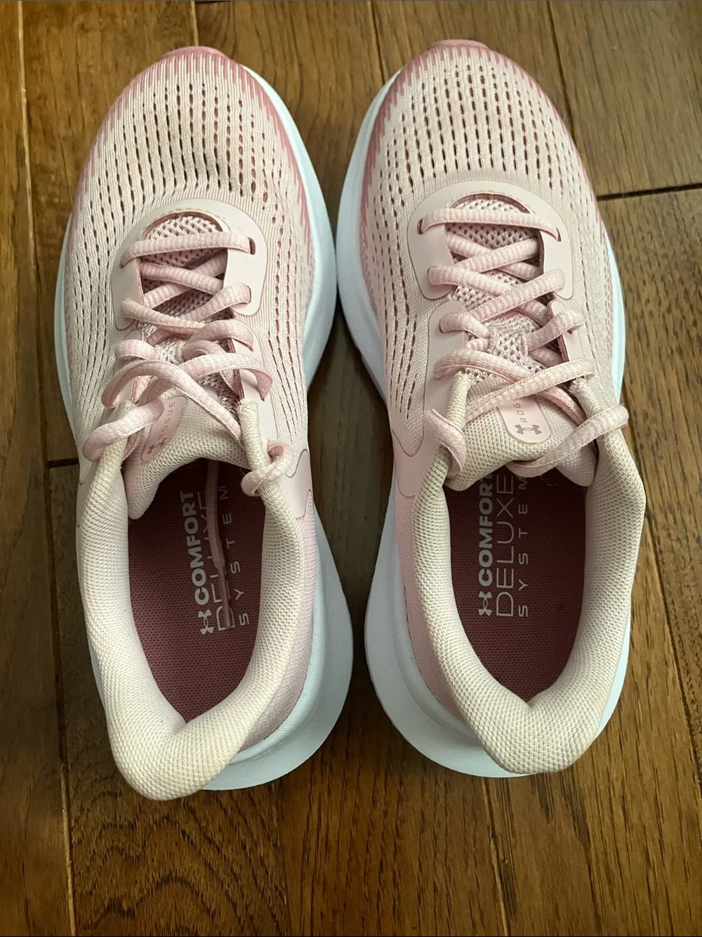 Under Armour Pink Breathable Knit Running Shoes